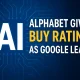 Alphabet was given a Buy rating because Google leads the AI industry now.